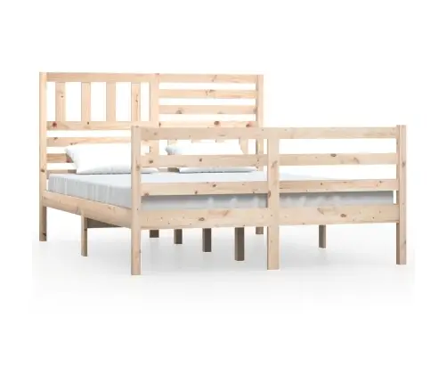 Gultas Rāmis, 150X200 Cm, King Izmērs, Masīvkoks Vidaxl