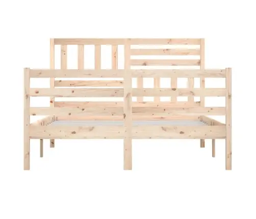 Gultas Rāmis, 150X200 Cm, King Izmērs, Masīvkoks Vidaxl