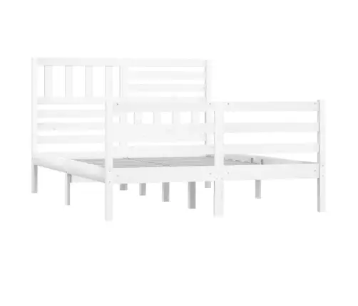 Lovos Rėmas, Baltas, 150X200cm Medienos Masyvas, Didelis