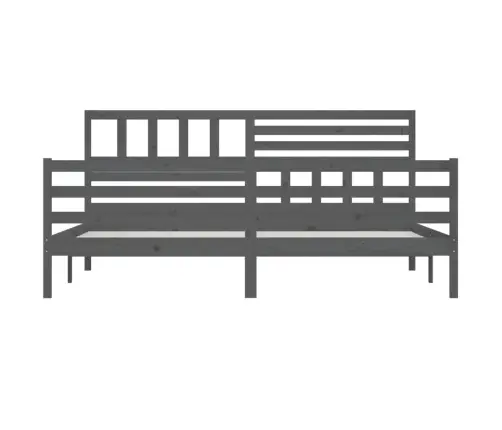 Gultas Rāmis, Pelēks, Masīvkoks, 200X200 Cm Vidaxl