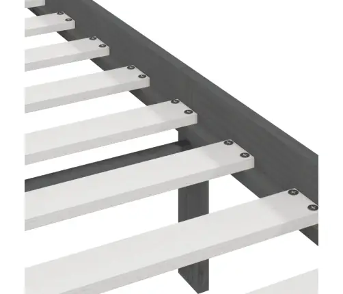 Gultas Rāmis, Pelēks, Masīvkoks, 200X200 Cm Vidaxl