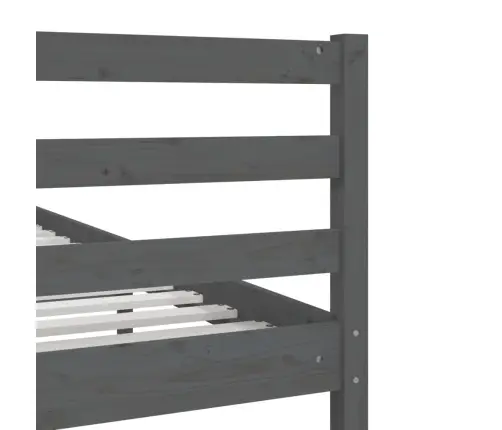 Gultas Rāmis, Pelēks, Masīvkoks, 200X200 Cm Vidaxl