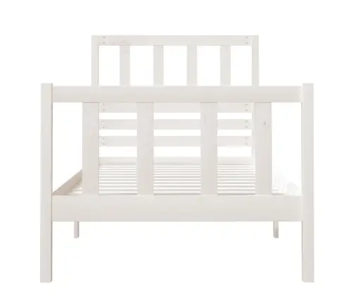 Lovos Rėmas, Baltas, 75X190cm Medienos Masyvas, Vienvietis