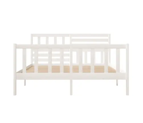 Lovos Rėmas, Baltas, 120X190cm Medienos Masyvas, Dvivietis