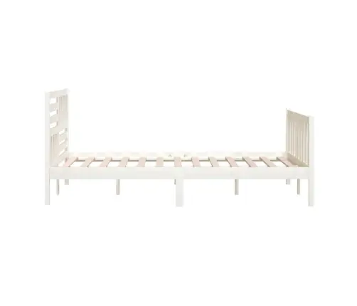 Voodiraam, Valge, Täispuit, 160 X 200 Cm