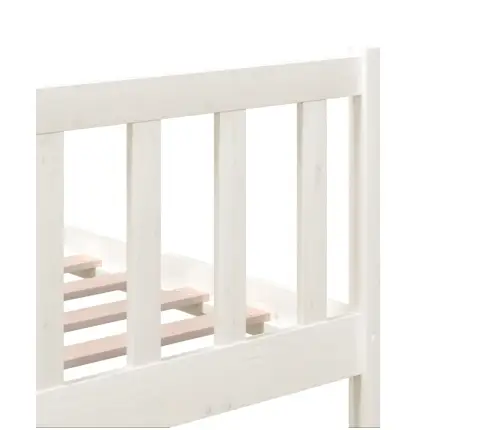 Voodiraam, Valge, Täispuit, 160 X 200 Cm