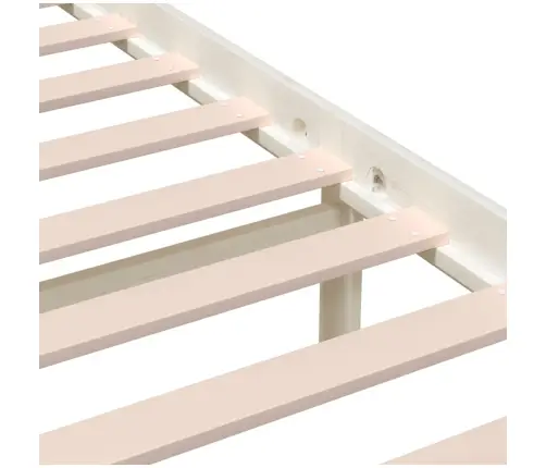 Voodiraam, Valge, 180 X 200 cm Männipuit