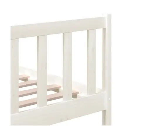 Voodiraam, Valge, 180 X 200 cm Männipuit