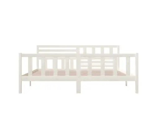 Gultas Rāmis, Balts, Masīvkoks, 200X200 Cm Vidaxl
