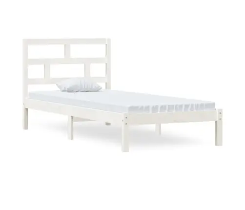 Lovos Rėmas, Baltos Spalvos, 90X200cm Pušies Medienos Masyvas