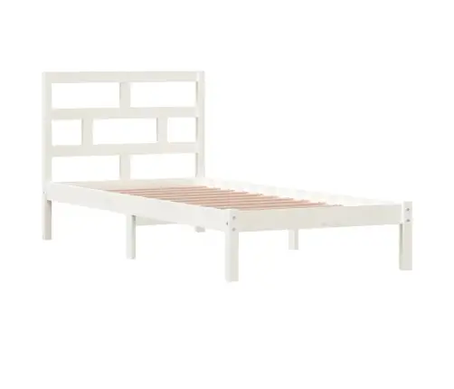 Lovos Rėmas, Baltos Spalvos, 90X200cm Pušies Medienos Masyvas