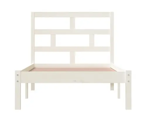 Lovos Rėmas, Baltos Spalvos, 90X200cm Pušies Medienos Masyvas