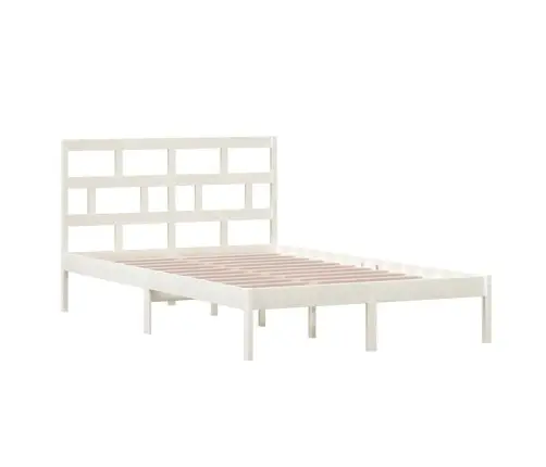 Lovos Rėmas, Baltos Spalvos, 120X200cm Pušies Medienos Masyvas