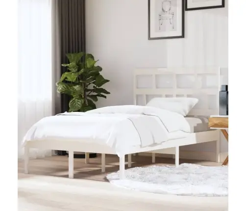 Lovos Rėmas, Baltos Spalvos, 120X200cm Pušies Medienos Masyvas