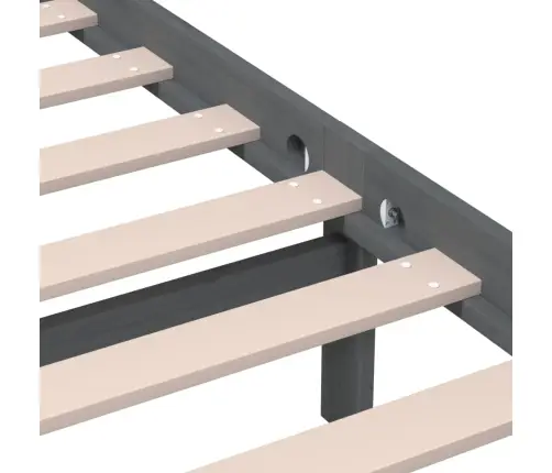 Lovos Rėmas, Pilkos Spalvos, 200X200cm Pušies Medienos Masyvas