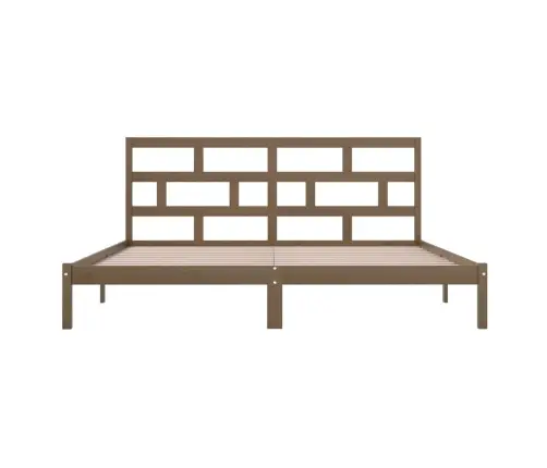 Gultas Rāmis, Medus Brūns, Priedes Masīvkoks, 200X200 Cm Vidaxl