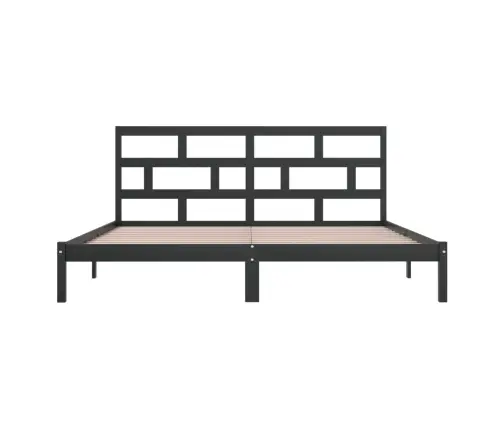 Lovos Rėmas, Juodos Spalvos, 200X200cm Pušies Medienos Masyvas