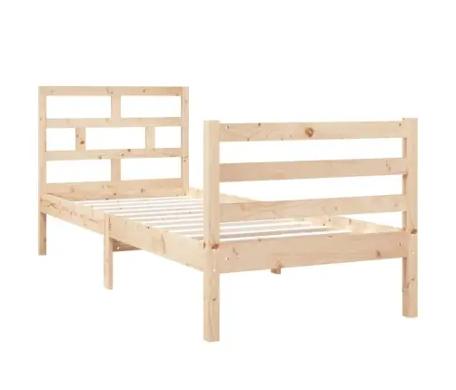 Gultas Rāmis, 75X190 Cm, Vienvietīgs, Masīvkoks Vidaxl