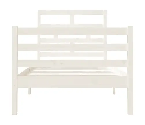 Gultas Rāmis, Balts, 90X190 Cm, Vienvietīgs, Masīvkoks Vidaxl