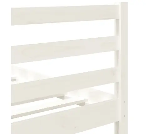 Gultas Rāmis, Balts, 90X190 Cm, Vienvietīgs, Masīvkoks Vidaxl