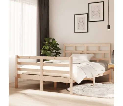 Voodiraam, 135 X 190 cm Männipuit