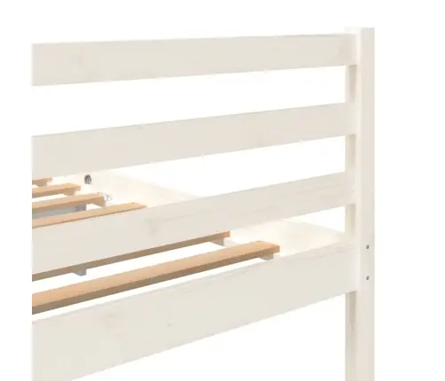 Voodiraam, Valge, Täismännipuit, 90 X 200 Cm