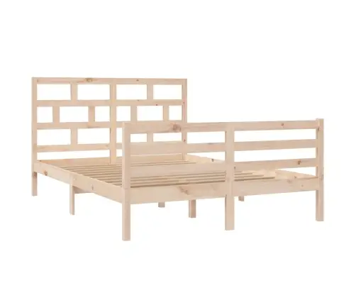 Gultas Rāmis, Priedes Masīvkoks, 140X200 Cm Vidaxl