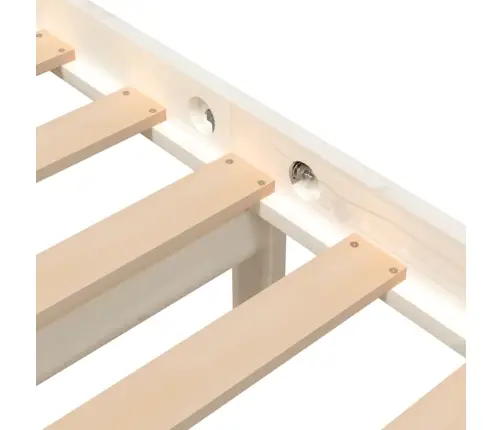 Gultas Rāmis, Balts, Priedes Masīvkoks, 140X200 Cm Vidaxl