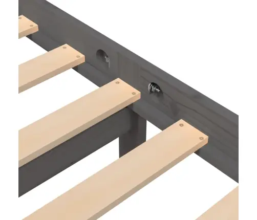 Voodiraam, Hall, Täismännipuit, 200 X 200 Cm