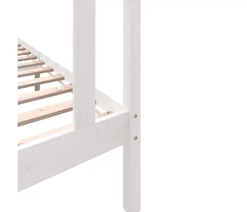 Gultas Rāmis, Balts, Masīvkoks, 90X190 Cm, Vienvietīgs Vidaxl