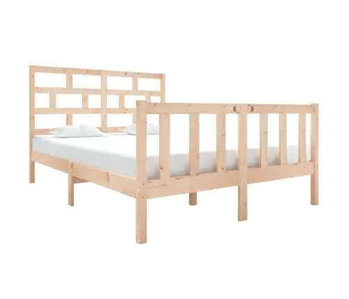 Voodiraam, 135 X 190 cm Männipuit