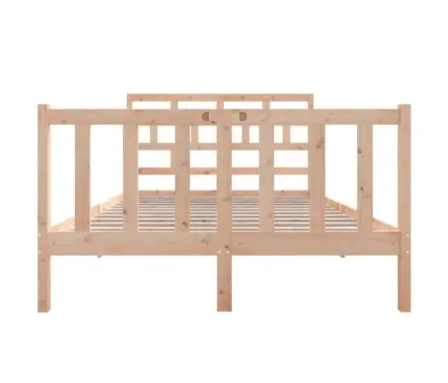 Gultas Rāmis, Priedes Masīvkoks, 140X190 Cm Vidaxl