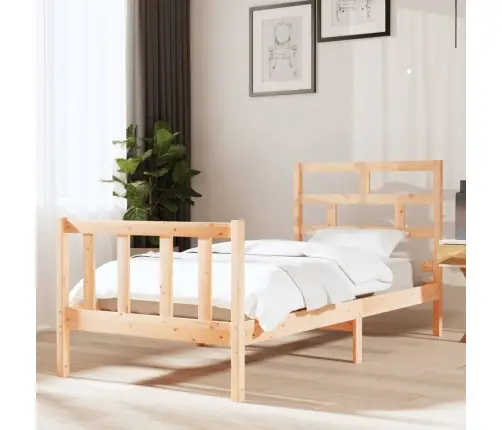 Gultas Rāmis, Priedes Masīvkoks, 90X200 Cm Vidaxl