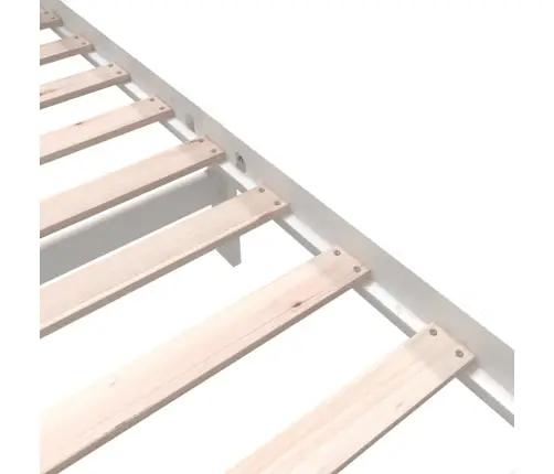 Voodiraam, Valge, Täismännipuit, 90 X 200 Cm