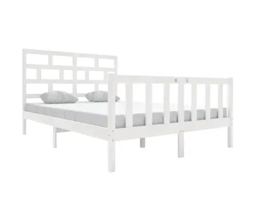 Lovos Rėmas, Baltos Spalvos, 120X200cm Pušies Medienos Masyvas