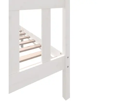 Lovos Rėmas, Baltos Spalvos, 120X200cm Pušies Medienos Masyvas