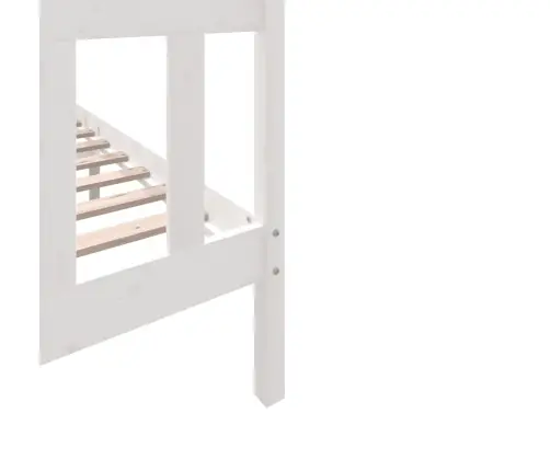 Gultas Rāmis, Balts, Priedes Masīvkoks, 140X200 Cm Vidaxl