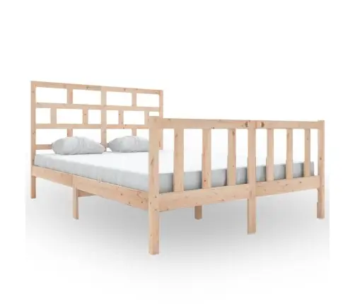 Gultas Rāmis, Priedes Masīvkoks, 160X200 Cm Vidaxl