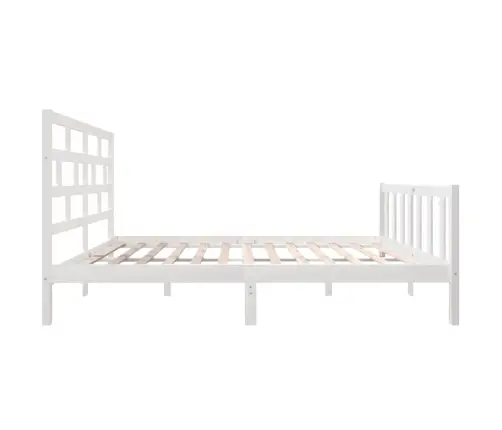 Gultas Rāmis, Balts, Priedes Masīvkoks, 160X200 Cm Vidaxl