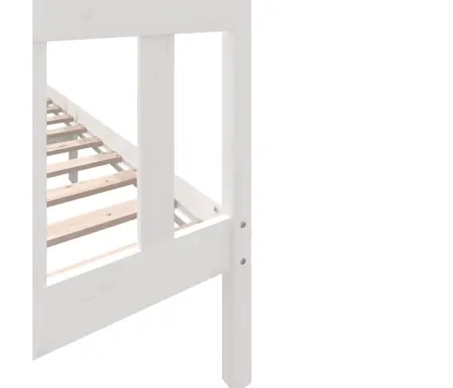 Gultas Rāmis, Balts, Priedes Masīvkoks, 160X200 Cm Vidaxl