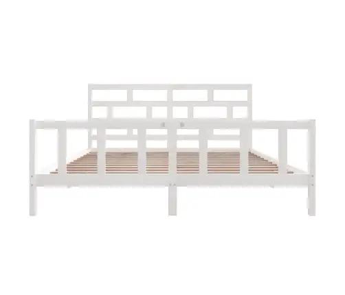 Gultas Rāmis, Balts, Priedes Masīvkoks, 200X200 Cm Vidaxl
