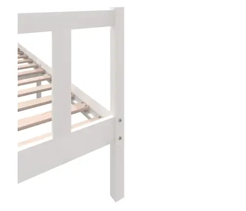 Gultas Rāmis, Balts, Priedes Masīvkoks, 200X200 Cm Vidaxl