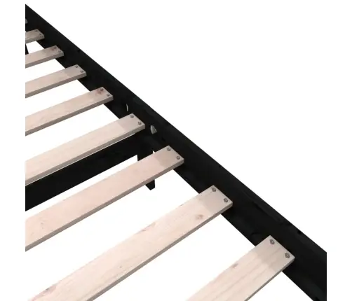 Gultas Rāmis, Melns, Priedes Masīvkoks, 200X200 Cm Vidaxl