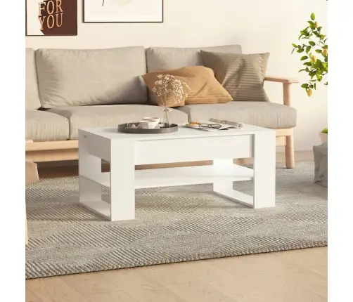 Kafijas Galdiņš, Balts, 102X55X45 Cm, Inženierijas Koks Vidaxl Kafijas Galdiņš, Balts, 102X55X45 Cm, Inženierijas Koks Vidaxl