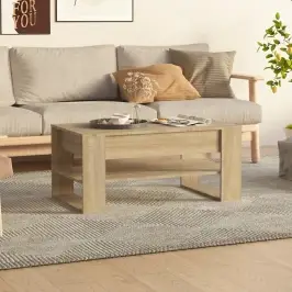Kafijas Galdiņš, Ozola Krāsa, 102X55X45 Cm, Inženierijas Koks Vidaxl