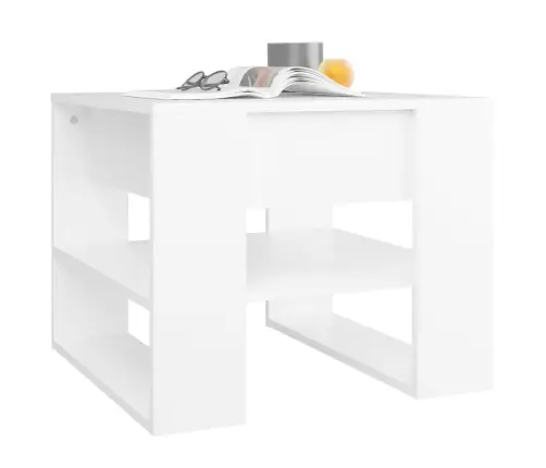Kohvilaud, Valge, 55,5X55X45 cm Tehispuit