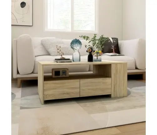 Kafijas Galdiņš, Ozolkoka, 102X55X42 Cm, Inženierijas Koks Vidaxl