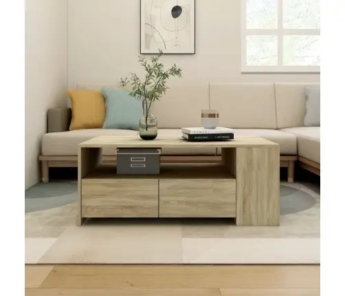 Kafijas Galdiņš, Ozolkoka, 102X55X42 Cm, Inženierijas Koks Vidaxl