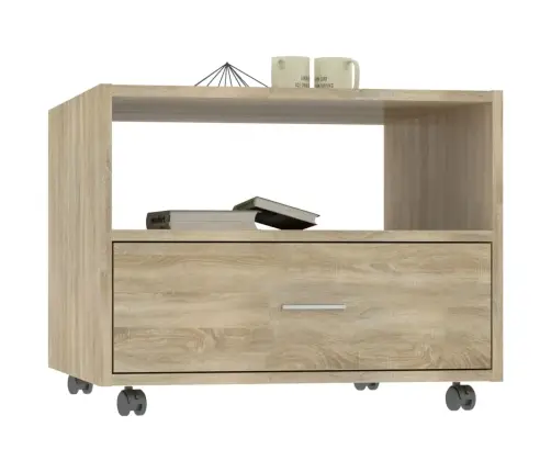 Kafijas Galdiņš, Ozola Krāsa, 55X55X40 Cm, Inženierijas Koks Vidaxl