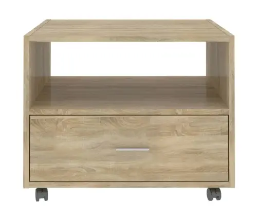 Kafijas Galdiņš, Ozola Krāsa, 55X55X40 Cm, Inženierijas Koks Vidaxl